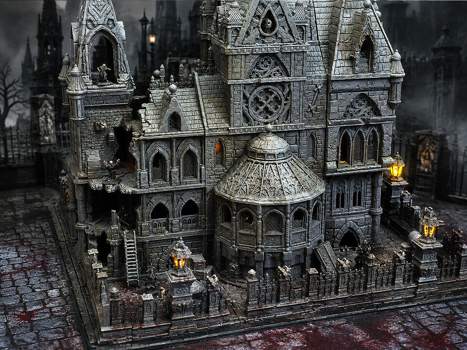 Old gothic asylum